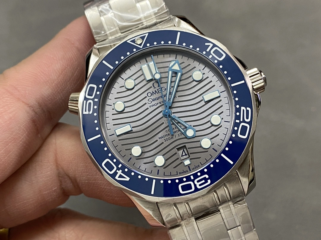 CBD Factory Omega Seamaster Diver 300M 42mm Grey Wave Dial Blue Ceramic Bezel Stainless Steel Bracelet (210.30.42.20.06.001) 1:1 Super Clone – DD8800 Movement Unique 280